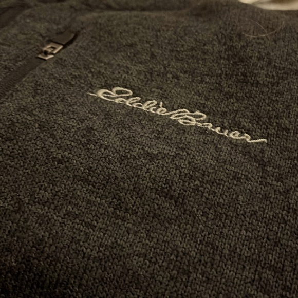 Eddie Bauer XL Thermal Knit Zip-Up Jacket Cozy Polyester Outerwear Posh Style - Picture 2 of 10